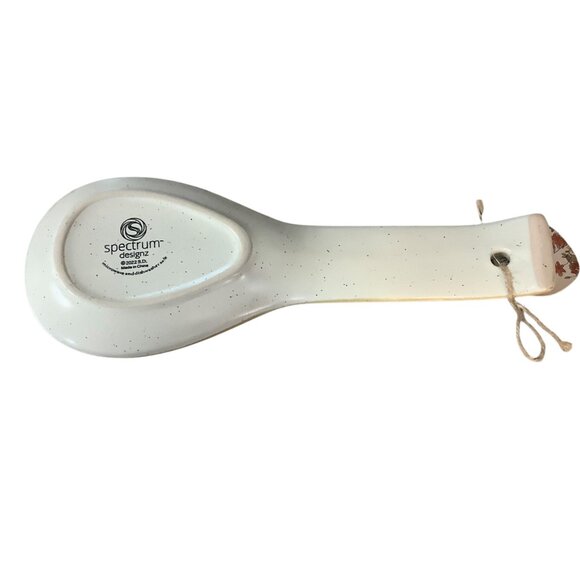 Butterfly & Flower Spoon Rest Flower Valley Spectrum Designs NEW Ceramic - Picture 4 of 6